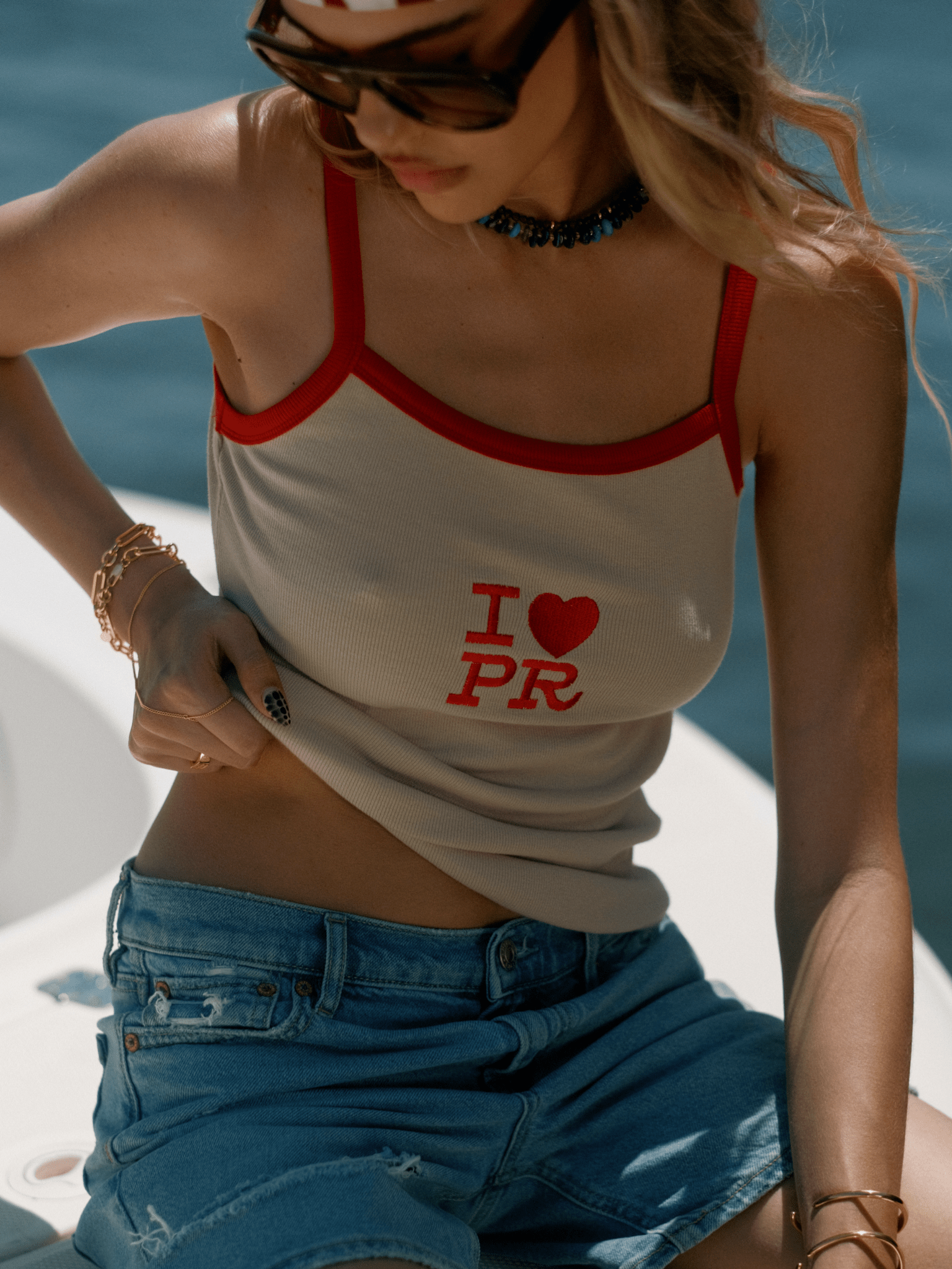 I Love PR Tank- Red Eledé 